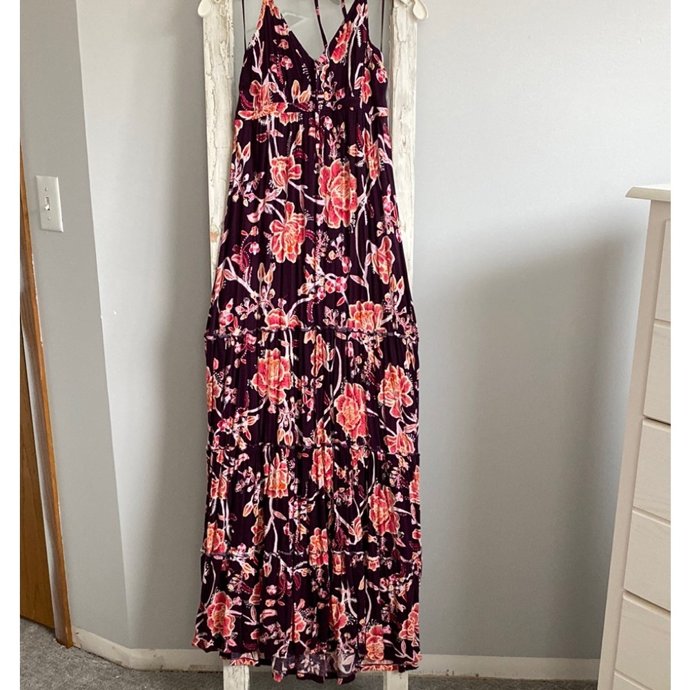 Floral Maxi Halter Dress